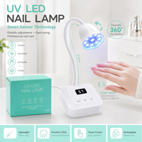 10 perles en forme de fleur 360 °   Lampe à LED UV portable rotative rechargeable pour le séchage rapide du gel à ongles, idéale pour les salons de manucure