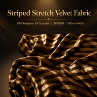 Tissu en velours rayé extensible, extensible dans les quatre sens, velours côtelé bicolore, 95% polyester, 5% élasthanne, pour robe abaya, kaftan, robe de soirée