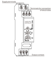 Relais de contrôle de niveau d'eau miniature haute puissance RELETEK RS-LC1/LC2/LC3, 2-3 électrodes pour le contrôle du niveau de liquide