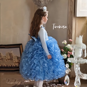 Robe de cérémonie pour filles, style princesse, haut de gamme, style défilé, robe de luxe pour enfants avec jupe traînante - Product Image 3