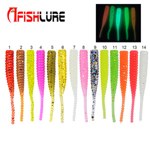 Câu cá mồi đặt 15pcs rễ mềm PVC lure Hot Bán + 4pcs chì đầu câu cá móc cá Bộ mềm mồi Bộ dụng cụ - Product Image 3