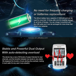 Tıbbi sınıf 4 1 TENS <span class=keywords><strong>EMS</strong></span> terapi cihazı darbe stimülatörü kas ağrı kesici sinir stimülasyonu LED fizik tedavi ABS - Product Image 4