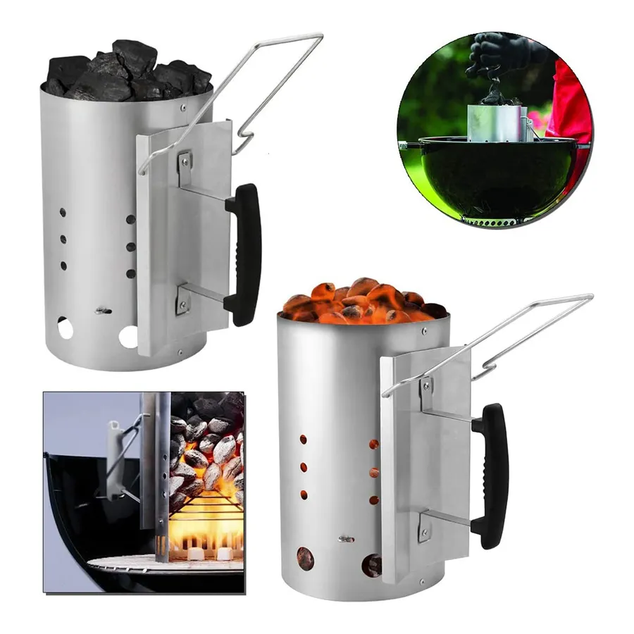 Opvouwbare Houten Rapid Fire Schoorsteen Bbq Grill Briket Kolen Houtskool Aansteker Fire Starter