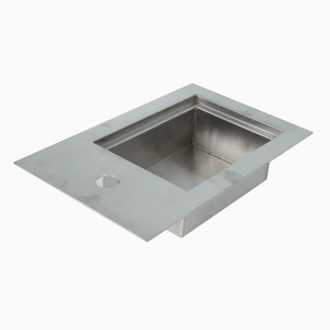 Boîte carrée en acier inoxydable avec côtés perforés et couvercle - Product Image 4