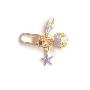 New OCean Little Pearl <b>Shell</b> Starfish Conch Keychain Holder Accessories Simple Mini Bag Pendant Keychain - Product Image 2