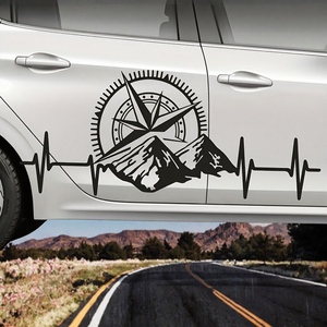 Pegatina de Vinilo para Coche con Diseño de Brújula de Montaña, Decoración para Ventana Lateral de Vehículo, Camioneta o Pickup - Product Image 3
