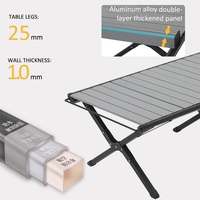 Table de barbecue coréenne de haute qualité, portable, 5 unités, table IGT, table de camping détachable pour l'extérieur