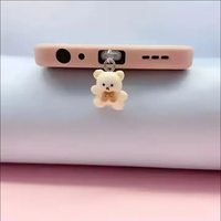 Anti-poussière mignon ours téléphone Protection anti-poussière universel téléphone prise anti-poussière pour iPhone Samsung Type C
