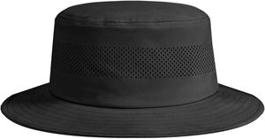 Chapeau Bob Unisexe Personnalisé en Polyester Noir de Haute Qualité avec Logo Imprimé, Réversible, à Trous Découpés au Laser, Protection Solaire, Vente en Gros - Product Image 1