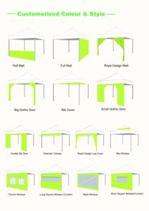 Triển lãm thương mại Lều nhôm tùy chỉnh quảng cáo sự kiện quảng cáo Logo gấp ngoài trời 10x15 nhiệm vụ nặng nề gazebo 3x3 in canopi - Product Image 6