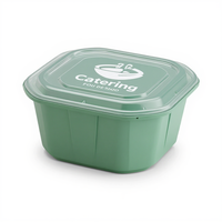 Conteneur alimentaire carré jetable en plastique PP de 22 oz avec logo personnalisé, impression numérique et IML pour l'emballage de marques privées