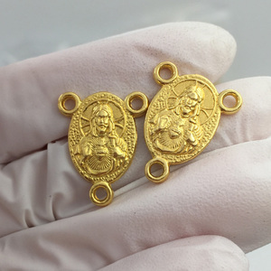 Médaille de la Vierge Marie pour chapelet, centre de chapelet N.S.DO ROSARIO DE FATIMA, 15x19 mm, accessoires pour chapelet - Product Image 5