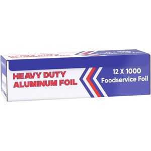 Papel de Aluminio Resistente para Uso Alimentario, 12 x 1000, para Asar, Cocinar y BBQ - Product Image 1