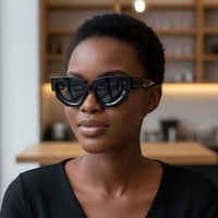 Lunettes de soleil tendance de haute qualité avec verres AC, style rétro, unisexes, décontractées, protection UV