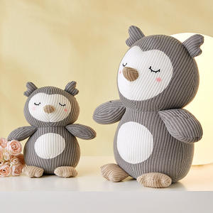 Örgü ve Tığ İşi Bebek Oyuncakları-Doldurulmuş Hayvanlar - Rahatlatıcı Arkadaş-Ultra Yumuşak Hayvan Peluş Oyuncak - 25cm 2 Renk Karışık. Örgü Baykuşlar - Product Image 3