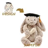 Jouet en peluche super doux personnalisé, rembourré en coton MPP, pour cadeaux d'anniversaire
