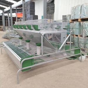कारखाने प्रत्यक्ष बिक्री नए 24 कमरे यूरोपीय शैली मांस खरगोश पिंजरे वाणिज्यिक उपयोग क्यू 235 स्टील चांदी के फीडर ड्रेकर एक प्रकार 5 - Product Image 3