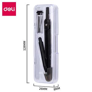Compás Metálico Deli de 128 mm para Dibujo, Diseño y Estudio - Product Image 1