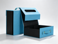 Boîte d'échantillons de carreaux en céramique et pierre de quartz, boîte cadeau magnétique pliable, présentoir de pierre, boîte d'échantillons de dalles techniques avec conception empilable