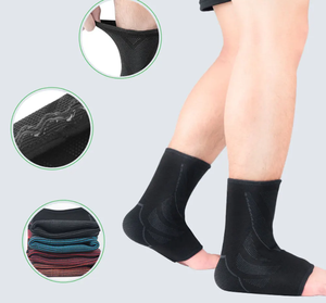 Protège-cheville de sport, protège-cheville en <span class=keywords><strong>nylon</strong></span> tricoté, haute élasticité, respirant, chaussettes de compression pour les chevilles pour hommes, entraînement sportif - Product Image 6
