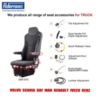 Asiento de Conductor con Suspensión Neumática REFERNEEC para Camiones de Servicio Pesado ISRI 6860/875, Conducción por la Izquierda, para Camiones Mercedes Benz