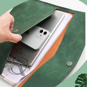 Hot Sale PU Leder Dokumenten tasche <span class=keywords><strong>A4</strong></span> Akten halter Business Envelope File Bag Benutzer definiertes Logo Office Meeting Bag für Dokument