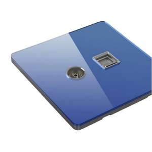 Panel de cristal para TV con toma de red RJ45, toma de datos de 2 entradas y toma para computadora - Product Image 1