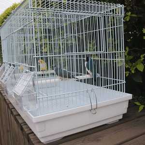 Jaula de Cría para Pájaros Portátil de Metal Blanco Dayang Estilo Moderno con Patrón Sólido y Separador de Seda de Jade Construcción en Hierro - Product Image 4