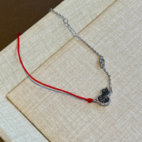 Bracelet à maillons en acier inoxydable plaqué argent S925, motif végétal ethnique, bijoux imperméables pour femmes, cadeau quotidien ou d'anniversaire