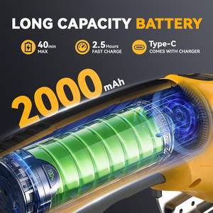 Ciseaux électriques sans fil rechargeables, cisailles électriques légères, lames en tungstène de 10 mm, <span class=keywords><strong>coupe</strong></span>-tissu ambidextre rapide - Product Image 4