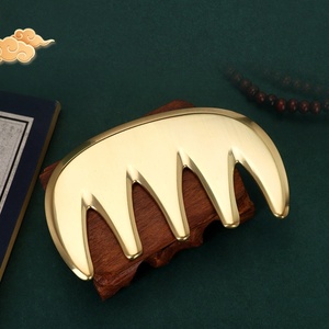 หวีนวดหนังศีรษะโลหะแบบวัยรุ่น/OEM งานหัตถกรรมประณีต90มม. 53มม. เครื่องมือขูดเส้นลมปราณดูแลเส้นผมความเครียด - Product Image 4