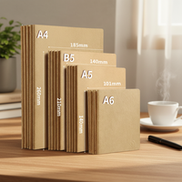 Carnet de composition personnalisé à couverture rigide en papier kraft, ligné, 38 feuilles, format A4/B5/A5/A6, pour l'école, les étudiants et les enfants