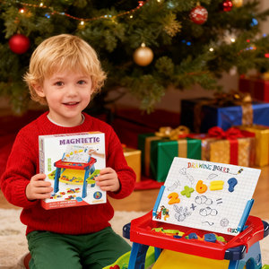 Juguete 3 en 1 para Niños 2025, Pizarra de Dibujo Educativa con Almacenamiento, Números, Letras, Escritorio de Estudio, Mesa de Actividades de Aprendizaje - Product Image 5