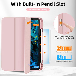 Chống sốc TPU bầu không khí đơn giản trường hợp máy tính bảng cho iPad Pro <span class=keywords><strong>11</strong></span> 5 không khí <span class=keywords><strong>6</strong></span> 2024 đứng video chủ Trường hợp với khe cắm bút - Product Image 5