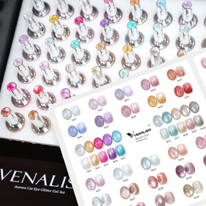 VENALISA 10ml 60PCS Kit de vernis à ongles gel effet œil de chat professionnel pour salon de manucure, kits de vernis à ongles gel UV OEM avec aimant - Product Image 2