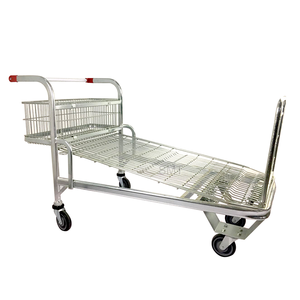 Heavy Duty Warehouse Transport Cargo Trolley Flat Wire Platform <strong>Cart</strong> 500kg Logistics Material Handling <strong>Transporter</strong> with 4 Wheels - Product Image 4