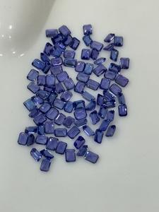 Venta al por mayor natural azul tanzanita piedras preciosas Esmeralda corte cristal producto a granel para joyería calibrada - Product Image 2