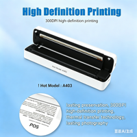 Impresora de Papel A4 sin Tinta A403, Mini Impresora Térmica Portátil para Tatuajes, Máquina de Impresión de Fotos Inalámbrica para Usuarios de Android e IOS