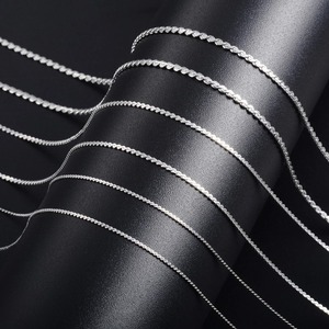 Chaîne de collier fine en acier inoxydable style S, bijoux scintillants de haute qualité, cadeau unisexe - Product Image 2
