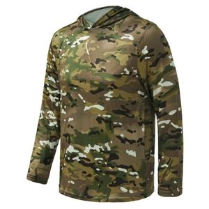 Chemises de camouflage de chasse personnalisées, t-shirt à manches longues pour homme, protection solaire, sweat à capuche pour la pêche, la randonnée - Product Image 4