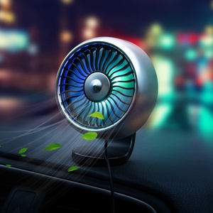 YATE F102 2 Inch Blade 5W Power New Cool Car Fans Atmosphere LED Light Mini Car Gadgets Accessories Original Factory Customized - Product Image 1