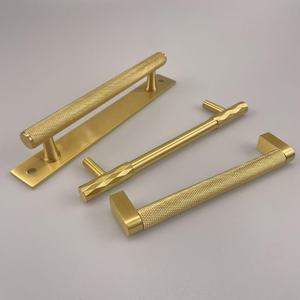 Phòng tắm sang trọng nhà bếp phần cứng cửa tủ Brass có khía/rãnh Grip Tủ kéo xử lý <span class=keywords><strong>Knob</strong></span> 160mm 320mm 480mm - Product Image 5