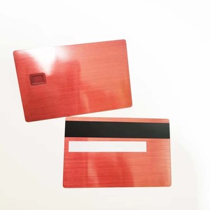 Carte de crédit bancaire en métal à fente en or rose personnalisée en gros Carte de visite NFC Carte de visite en métal avec bande magnétique - Product Image 4