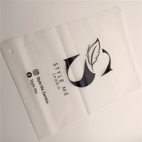 100 pièces écologique impression personnalisée emballage en plastique Transparent EVA givré sac à fermeture éclair pour vêtement vêtements T-shirt