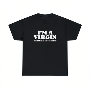 Maglietta I'm A Virgin unisex in cotone a maniche corte con scollo rotondo, regalo divertente con meme - Product Image 3