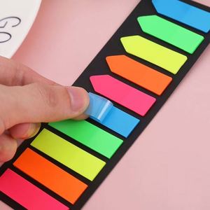 Multi-Color Combination PET Translucent <b>Sticky</b> <b>Notes</b> Fluorescent Strip Index Tabs Student Arrow Labels Back-to-School Memo - Product Image 3