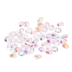 เรซิ่น AB สีรุ้ง 100 ชิ้น แบบหลังแบน ประดับตกแต่งเล็บหลากสีสัน วิบวับ - Product Image 5