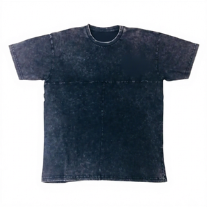 Logo personnalisé délavé à l'acide T-Shirt pour hommes de grande taille Vintage oversize lourd coton tricoté respirant cool teinture personnalisable - Product Image 1