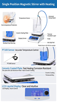 Laboratory Digital LED Display Constant Temperature Heating Magnetic Stirrer 0.1C Resolution RT-260C Range 1% Speed