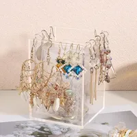 Boîte de rangement en acrylique transparente et simple à ouverture carrée, tube organisateur pour pinceaux de maquillage, tube de rangement pour crayons de bureau